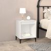 vidaXL Bedside Cabinet White Engineered wood Standard Bedside Cabinet