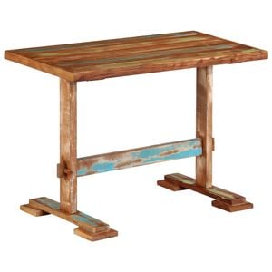 vidaXL Dining Table Multicolor Solid reclaimed wood Medium