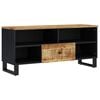 vidaXL TV Cabinet Mango Wood Natural Solid Mango Wood, Engineered Wood, Iron