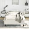 vidaXL Bed Frame White Faux leather, plywood, engineered wood Twin