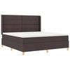 vidaXL Box Spring Bed with Mattress Dark brown 70.9" x 78.7" fabric