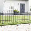 vidaXL Garden Fence 5 pcs Grey 170 x 140 cm Powder-Coated Steel