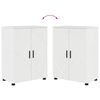 vidaXL Bathroom Cabinet High Gloss White 23.62 x 13.78 x 31.50 in