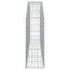 vidaXL Gabion Basket Silver Galvanized iron 78.7x11.8x31.5/39.4 in
