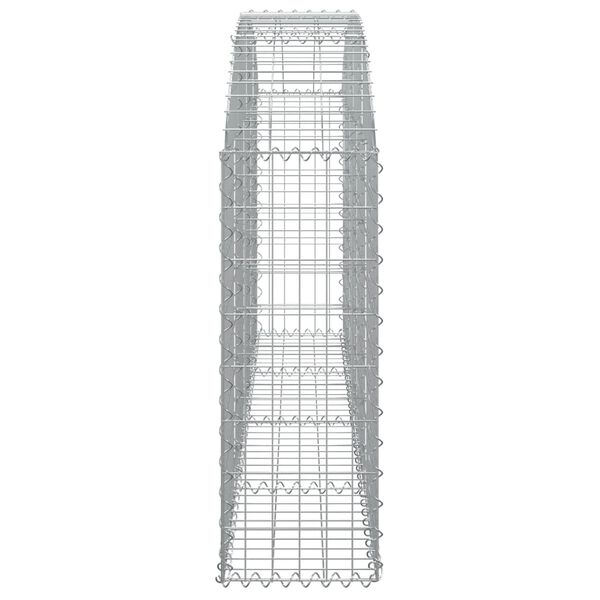 vidaXL Gabion Basket Silver Galvanized iron 78.7x11.8x31.5/39.4 in
