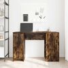 vidaXL Desk Smoked Oak Engineered Wood Standard Desk Size Desk