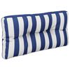 vidaXL Pallet Cushion Blue and White Stripe 100% polyester
