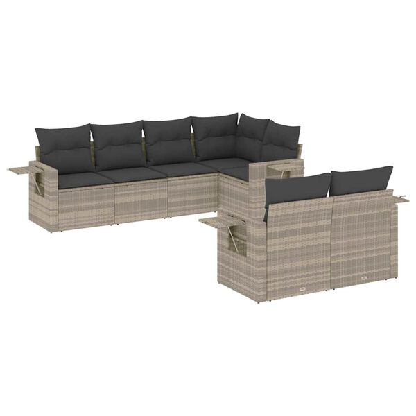 vidaXL Garden Sofa Set Light Grey, Dark Grey