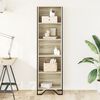 vidaXL Bookcase Sonoma oak Engineered wood, metal Medium Bookcase