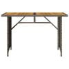 vidaXL Garden Dining Set Grey Poly Rattan 3-seater