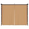 vidaXL Gazebo with Curtains 9.8x9.8' Taupe Steel