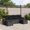 vidaXL Garden Sofa Set Black
