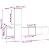 vidaXL TV Cabinet Set Wall-mounted 5 pcs artisan oak 181 x 30 x 120 cm