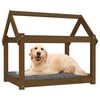 vidaXL Dog Bed Honey Brown Solid Pine Wood 31.9 x 23.6 x 27.6 in Durable