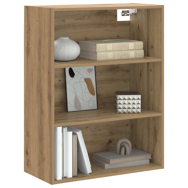 vidaXL Hanging Wall Cabinet Artisan oak Engineered wood 27.4x12.8x35.4 in