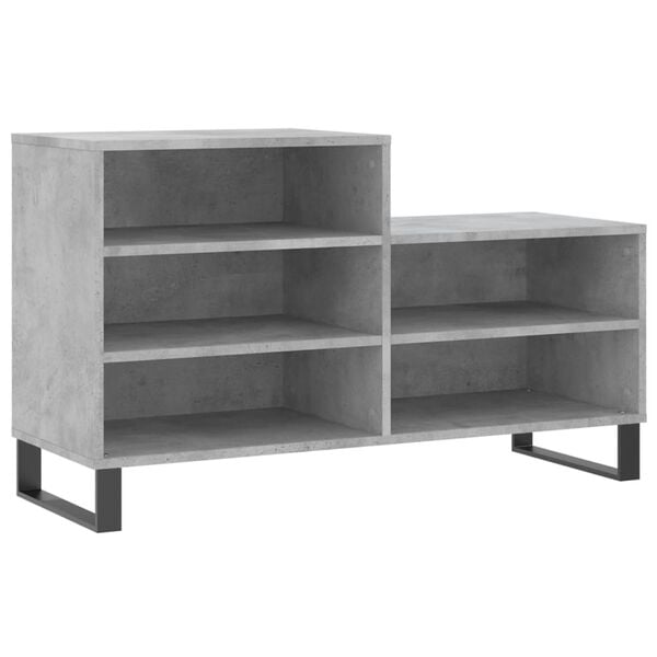 vidaXL Shoe Cabinet Concrete Grey Engineered wood and metal