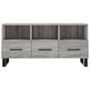 vidaXL TV Cabinet Grey Sonoma Engineered wood, Iron Medium TV Cabinet