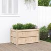 vidaXL Garden Planter Brown Solid Pine Wood Medium Decorative Inlays