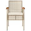vidaXL Garden Chair Set of 4 Beige, Brown, Cream White