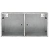 vidaXL Wall Cabinet Concrete Grey Engineered Wood, Glass Medium