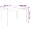 vidaXL 3 Piece Patio Dining Set Solid Wood Teak