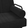 vidaXL L-shaped Sofa Bed Black Velvet (100% polyester), plywood Large