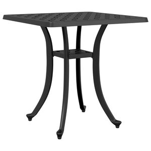 vidaXL Garden Table Black Cast Aluminum Medium Durable Garden Table