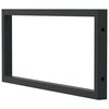 vidaXL Shelf Brackets for Washbasin 2 pcs Black Rectangular Steel