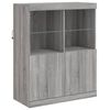 vidaXL Sideboard Set of 3 Grey sonoma Engineered wood, glass