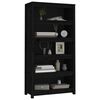 vidaXL Book Cabinet Black Solid pine wood 31.5 x 13.8 x 60.6 in