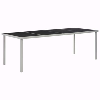 vidaXL Patio Table Black 86.6" x 35.4" x 29.3" Steel