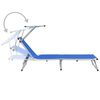 vidaXL Sun Lounger Blue Aluminum Standard Foldable Folding Sun Lounger