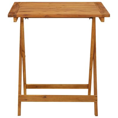 vidaXL Folding Patio Table 27.6"x27.6"x29.5" Solid Acacia Wood