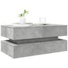 vidaXL Coffee Table Concrete Grey Engineered Wood 35.4 x 19.7 x 15.7 in