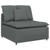 vidaXL Modular Sofa with Cushions Fabric Dark Gray