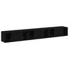 vidaXL TV Cabinet Set 3 pcs Black Oak 31.50 x 11.81 x 11.81 in
