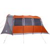 vidaXL Family Tent Grey and Orange 226.77 x 127.95 x 83.86 in