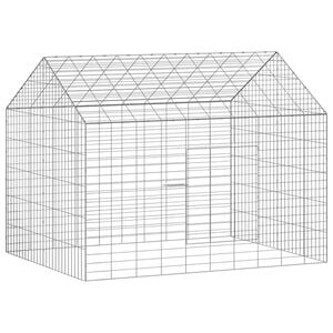 vidaXL Rabbit Cage Silver 400 x 78 x 78 cm Galvanised Steel