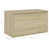 vidaXL Bench Sonoma oak Engineered wood 31.5x15.7x17.7 in Entryway Bench