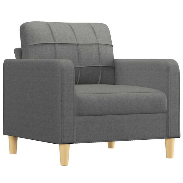 vidaXL Sofa Chair Dark Grey Polyester, Metal, Textilene, Foam Single