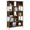 vidaXL Bookcase Smoked Oak Engineered wood 40.2 x 11.0 x 67.7 in
