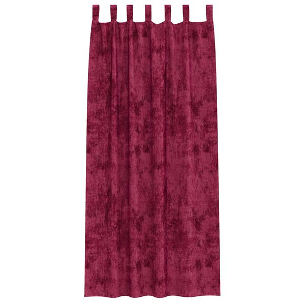 vidaXL Velvet Curtains 2 pcs Wine red 96.46 x 55.12 in Velvet