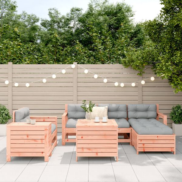 vidaXL Garden Sofa Set Rich reddish-brown Solid douglas fir wood Medium