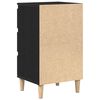 vidaXL Bedside Cabinet with Drawer Black Oak 15.75 x 13.78 x 27.56 in