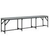 vidaXL Dining Bench Light Grey Steel Large Durable Dining Bench