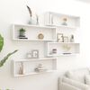 vidaXL Wall Shelf Set of 4 White Engineered wood