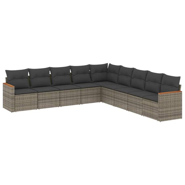 vidaXL Garden Sofa Set Grey