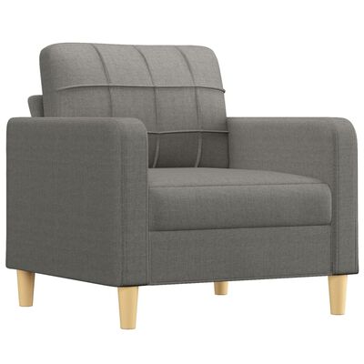 vidaXL Sofa Chair Dark Gray 23.6" Fabric