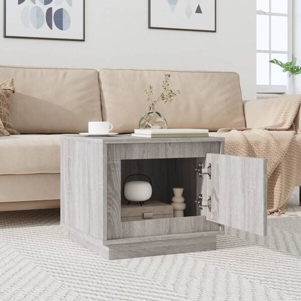 vidaXL Coffee Table Gray Sonoma Engineered Wood Medium Rectangular