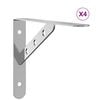 vidaXL Shelf Bracket Silver Stainless Steel Medium Decorative Inlays